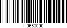 Código de barras (EAN, GTIN, SKU, ISBN): 'H0653000'