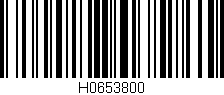 Código de barras (EAN, GTIN, SKU, ISBN): 'H0653800'