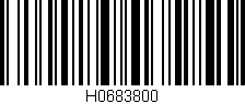 Código de barras (EAN, GTIN, SKU, ISBN): 'H0683800'