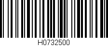 Código de barras (EAN, GTIN, SKU, ISBN): 'H0732500'