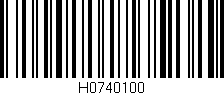 Código de barras (EAN, GTIN, SKU, ISBN): 'H0740100'