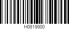 Código de barras (EAN, GTIN, SKU, ISBN): 'H0819900'