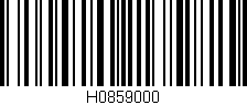 Código de barras (EAN, GTIN, SKU, ISBN): 'H0859000'