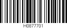 Código de barras (EAN, GTIN, SKU, ISBN): 'H0877701'