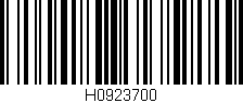 Código de barras (EAN, GTIN, SKU, ISBN): 'H0923700'