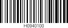 Código de barras (EAN, GTIN, SKU, ISBN): 'H0940100'