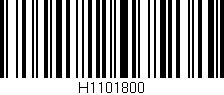 Código de barras (EAN, GTIN, SKU, ISBN): 'H1101800'
