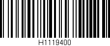 Código de barras (EAN, GTIN, SKU, ISBN): 'H1119400'