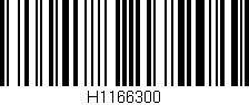 Código de barras (EAN, GTIN, SKU, ISBN): 'H1166300'