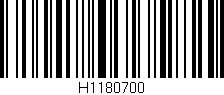 Código de barras (EAN, GTIN, SKU, ISBN): 'H1180700'
