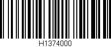 Código de barras (EAN, GTIN, SKU, ISBN): 'H1374000'