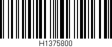 Código de barras (EAN, GTIN, SKU, ISBN): 'H1375800'