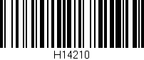 Código de barras (EAN, GTIN, SKU, ISBN): 'H14210'