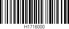 Código de barras (EAN, GTIN, SKU, ISBN): 'H1716000'