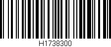 Código de barras (EAN, GTIN, SKU, ISBN): 'H1738300'