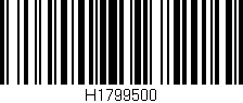 Código de barras (EAN, GTIN, SKU, ISBN): 'H1799500'