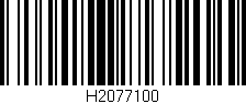 Código de barras (EAN, GTIN, SKU, ISBN): 'H2077100'