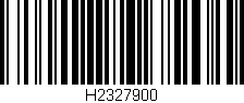 Código de barras (EAN, GTIN, SKU, ISBN): 'H2327900'