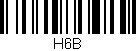 Código de barras (EAN, GTIN, SKU, ISBN): 'H6B'