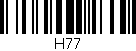 Código de barras (EAN, GTIN, SKU, ISBN): 'H77'