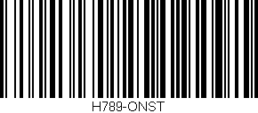 Código de barras (EAN, GTIN, SKU, ISBN): 'H789-ONST'