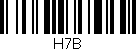 Código de barras (EAN, GTIN, SKU, ISBN): 'H7B'