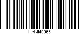 Código de barras (EAN, GTIN, SKU, ISBN): 'HAMI40865'