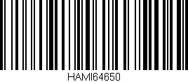 Código de barras (EAN, GTIN, SKU, ISBN): 'HAMI64650'