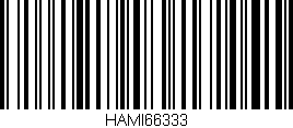 Código de barras (EAN, GTIN, SKU, ISBN): 'HAMI66333'