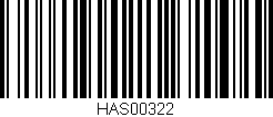 Código de barras (EAN, GTIN, SKU, ISBN): 'HAS00322'