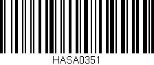 Código de barras (EAN, GTIN, SKU, ISBN): 'HASA0351'