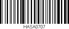Código de barras (EAN, GTIN, SKU, ISBN): 'HASA0707'