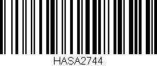 Código de barras (EAN, GTIN, SKU, ISBN): 'HASA2744'