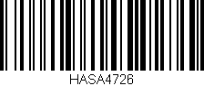 Código de barras (EAN, GTIN, SKU, ISBN): 'HASA4726'