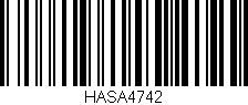 Código de barras (EAN, GTIN, SKU, ISBN): 'HASA4742'