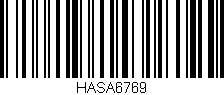 Código de barras (EAN, GTIN, SKU, ISBN): 'HASA6769'