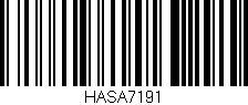 Código de barras (EAN, GTIN, SKU, ISBN): 'HASA7191'