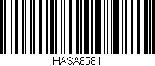Código de barras (EAN, GTIN, SKU, ISBN): 'HASA8581'