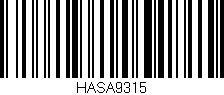 Código de barras (EAN, GTIN, SKU, ISBN): 'HASA9315'
