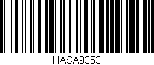 Código de barras (EAN, GTIN, SKU, ISBN): 'HASA9353'