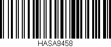 Código de barras (EAN, GTIN, SKU, ISBN): 'HASA9458'