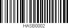 Código de barras (EAN, GTIN, SKU, ISBN): 'HASB0002'