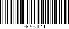 Código de barras (EAN, GTIN, SKU, ISBN): 'HASB0011'
