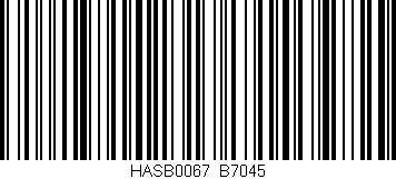 Código de barras (EAN, GTIN, SKU, ISBN): 'HASB0067/B7045'