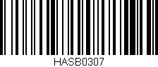 Código de barras (EAN, GTIN, SKU, ISBN): 'HASB0307'