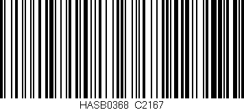 Código de barras (EAN, GTIN, SKU, ISBN): 'HASB0368/C2167'
