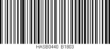 Código de barras (EAN, GTIN, SKU, ISBN): 'HASB0440/B1803'