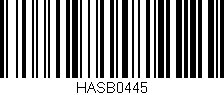 Código de barras (EAN, GTIN, SKU, ISBN): 'HASB0445'