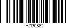 Código de barras (EAN, GTIN, SKU, ISBN): 'HASB0562'