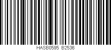 Código de barras (EAN, GTIN, SKU, ISBN): 'HASB0595/B2536'